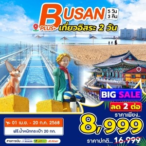 ทัวร์เกาหลี BUSAN PLUS  5วัน 3คืน (BX)